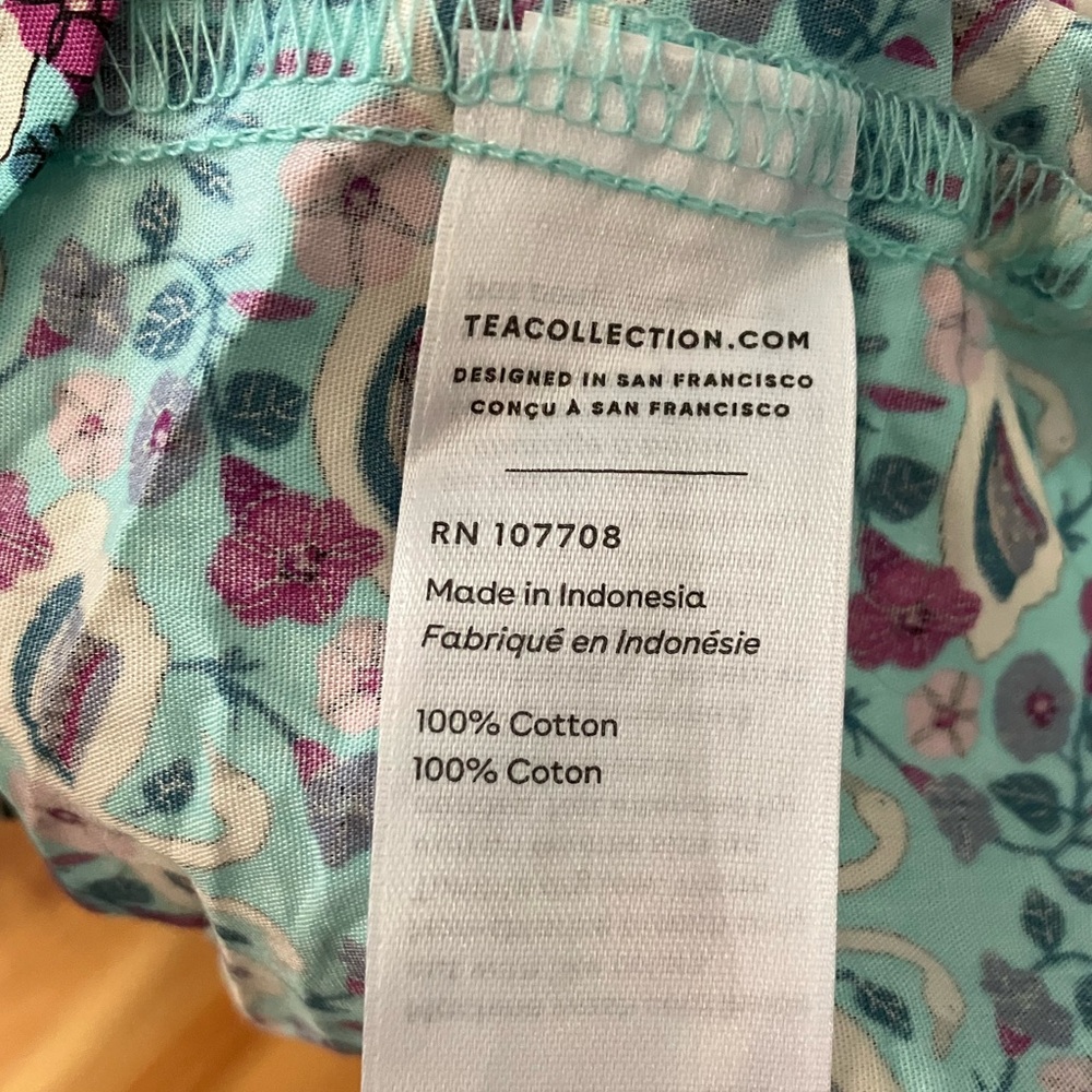EUC Tea Swan Print Wrap Dress Sz 16 - Picture 5 of 6